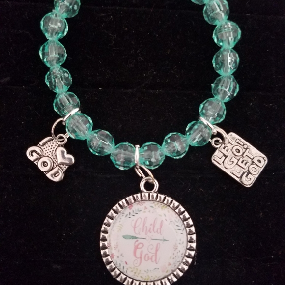Mint to be inspirational Christian beaded charm br - Picture 3 of 6